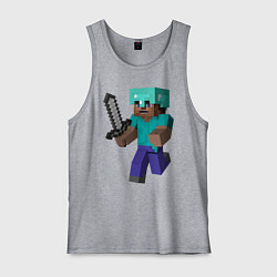 Майка мужская хлопок Майнкрафт, цвет: меланж