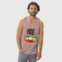 Майка мужская хлопок ЮЖНЫЙ ПАРК, цвет: пыльно-розовый — фото 2