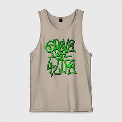 Майка мужская хлопок GTA Tag GROVE, цвет: миндальный