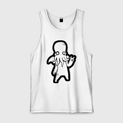 Майка мужская хлопок Ктулху, цвет: белый