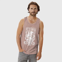 Майка мужская хлопок Сергей Есенин, цвет: пыльно-розовый — фото 2