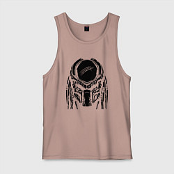 Майка мужская хлопок PREDATOR, цвет: пыльно-розовый