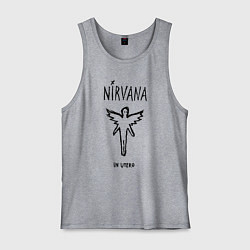 Майка мужская хлопок Nirvana In utero, цвет: меланж