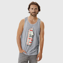 Майка мужская хлопок Его билетик, цвет: меланж — фото 2