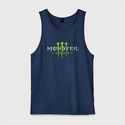 Майка мужская хлопок MONSTER ENERGY, цвет: тёмно-синий