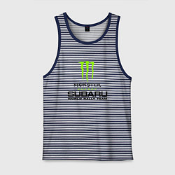 Майка мужская хлопок MONSTER ENERGY Z, цвет: синяя тельняшка