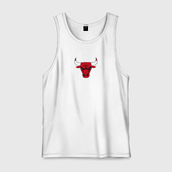 Майка мужская хлопок CHICAGO BULLS, цвет: белый