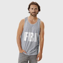 Майка мужская хлопок FBI, цвет: меланж — фото 2