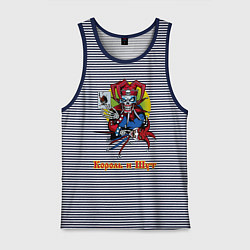 Майка мужская хлопок Король и Шут, цвет: синяя тельняшка