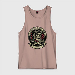 Майка мужская хлопок No guts no glory, цвет: пыльно-розовый