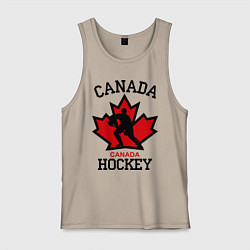 Майка мужская хлопок Canada Hockey, цвет: миндальный