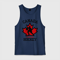 Майка мужская хлопок Canada Hockey, цвет: тёмно-синий