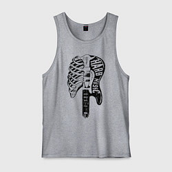 Майка мужская хлопок Hard rock, цвет: меланж