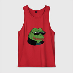 Майка мужская хлопок Pepe в очках EZ, цвет: красный