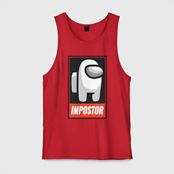 Майка мужская хлопок Among Us, цвет: красный