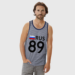 Майка мужская хлопок RUS 89, цвет: синяя тельняшка — фото 2