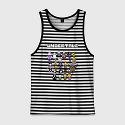 Майка мужская хлопок UNDERTALE, цвет: черная тельняшка