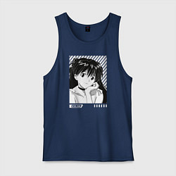 Майка мужская хлопок Аска ева 02, цвет: тёмно-синий