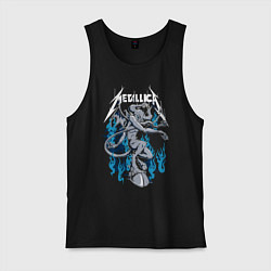 Майка мужская хлопок Metallica - черт, цвет: черный