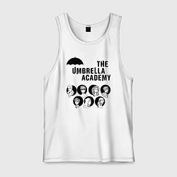 Майка мужская хлопок АКАДЕМИЯ АМБРЕЛЛА, цвет: белый