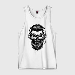 Майка мужская хлопок Hipster, цвет: белый