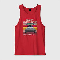 Майка мужская хлопок Back to the Future, цвет: красный