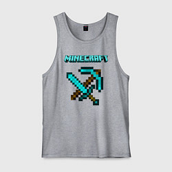 Майка мужская хлопок Minecraft, цвет: меланж