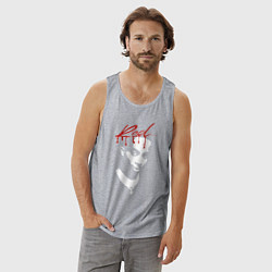 Майка мужская хлопок Playboi Carti Whole Lotta Red, цвет: меланж — фото 2