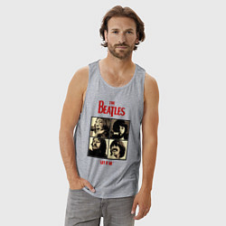 Майка мужская хлопок The Beatles LET IT BE, цвет: меланж — фото 2
