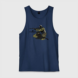 Майка мужская хлопок CS:GO, цвет: тёмно-синий