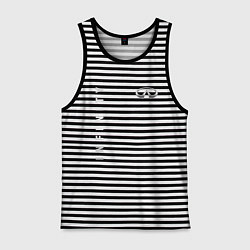 Майка мужская хлопок Infinity for razor, цвет: черная тельняшка