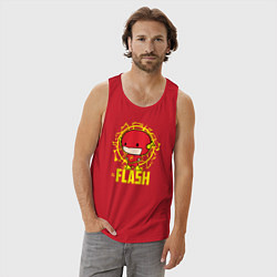 Майка мужская хлопок The Flash, цвет: красный — фото 2