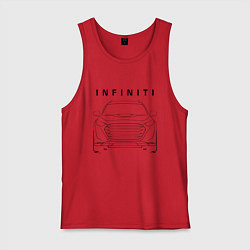 Майка мужская хлопок Infinity Инфинити спина, цвет: красный