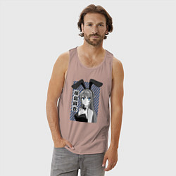 Майка мужская хлопок Маи, цвет: пыльно-розовый — фото 2