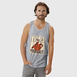 Майка мужская хлопок I Nap Periodically, цвет: меланж — фото 2