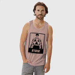 Майка мужская хлопок STONE Kimetsu no Yaiba, цвет: пыльно-розовый — фото 2