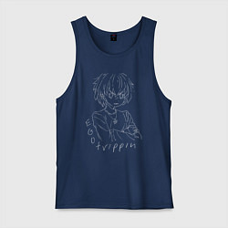 Майка мужская хлопок ROCKET Ego Trippin, цвет: тёмно-синий