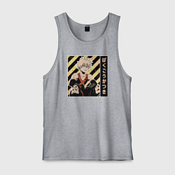 Майка мужская хлопок Моя геройская академия Бакуго, цвет: меланж