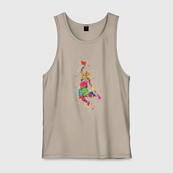 Майка мужская хлопок Basketball Player, цвет: миндальный