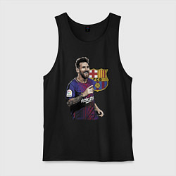 Майка мужская хлопок Lionel Messi Barcelona Argentina, цвет: черный