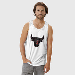 Майка мужская хлопок Bulls - Jordan, цвет: белый — фото 2