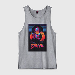 Майка мужская хлопок Драйв фильм, цвет: меланж