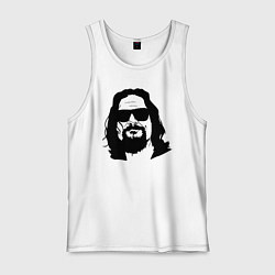 Майка мужская хлопок Большой Лебовски Big Lebowski, цвет: белый