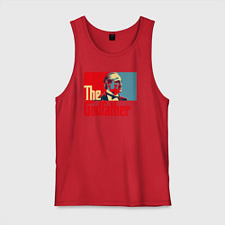 Майка мужская хлопок Godfather logo, цвет: красный