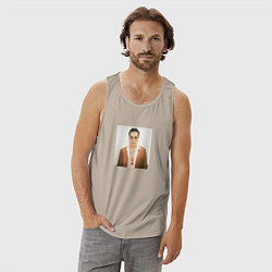 Майка мужская хлопок Maneskin, цвет: миндальный — фото 2