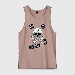 Майка мужская хлопок Как у КНЯZZя Король и Шут, цвет: пыльно-розовый