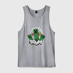 Майка мужская хлопок Криперы Creepers и Динамит, цвет: меланж