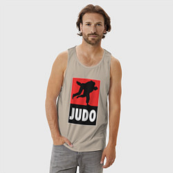 Майка мужская хлопок Judo, цвет: миндальный — фото 2