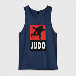 Майка мужская хлопок Judo, цвет: тёмно-синий