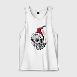 Майка мужская хлопок Crazy New Year, цвет: белый